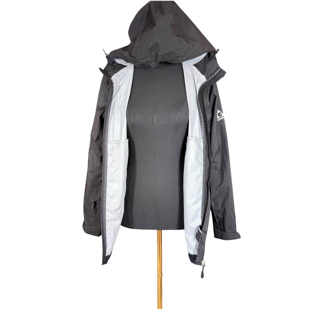 GERRY G Hooded Windbreaker Jacket Black Gray Size M Unisex - Picture 5 of 7